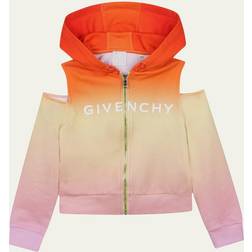 Givenchy Kids ombre zip-up sweatshirt kids Cotton Orange