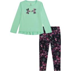 Under Armour Toddler Girls' Dark Forest T-Shirt And Tights Set Green/Black 2T