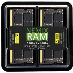 Ram 32GB 2x16GB DDR4 2666 PC4 21300 SODIMM Laptop Memory