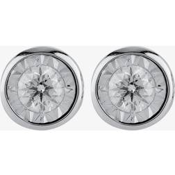 T.H.Baker 9ct White Gold 0.16ct Diamond Stud Earrings SKE26677-20
