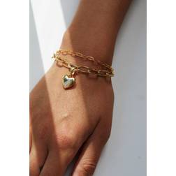 Jon Richard Gold Plated Polished Heart Bracelet