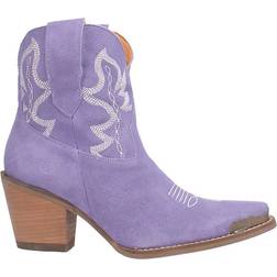 Dingo Joyride Round Toe Cowboy Booties Purple