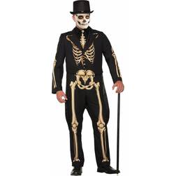 Forum Novelties mens Skeleton Adult Sized Costumes, Black/White