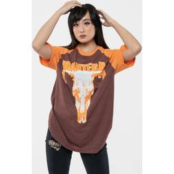 Pantera T-shirt Dödskalle Band Logotyp Unisex - Brown/Orange