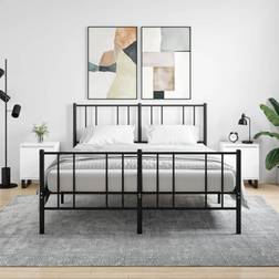 vidaXL Cabinets 2 Engineered Wood Bedside Table 30x30cm