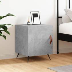 vidaXL 40x40x50 konstrueret træ betongrå Sengebord