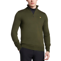 Lyle & Scott Golf Core 1/4 Zip Merino Jumper - Cactus Green