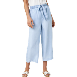 Roman Roman Tie Detail Stretch Waist Culottes - Light Blue