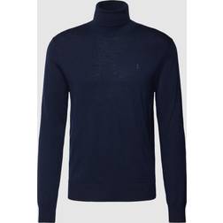 Polo Ralph Lauren Washable Wool Turtleneck Sweater Man Turtleneck Midnight blue Wool Blue
