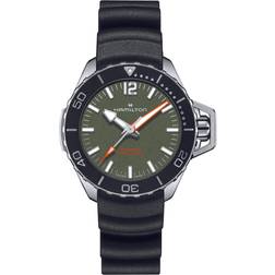 Hamilton Khaki Navy Frogman Green Rubber Automatic 41mm H77455360