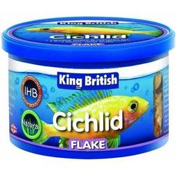 King British cichlid flakes freshwater fish food with