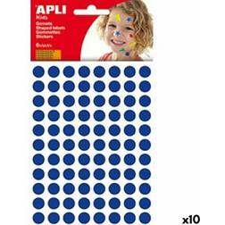 Apli Aufkleber 6 Seiten Blau 10 Stück