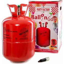 Party Factory Helium Gas Cylinders for 50 Balloons Red