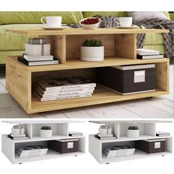 VCM Esila 4 Hyllor Vit Soffbord