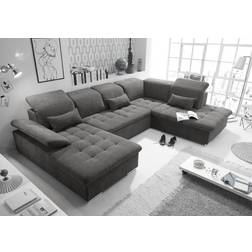 Stella Trading WAYNE Convertible Dark Gray Sofa 340cm 5 personers
