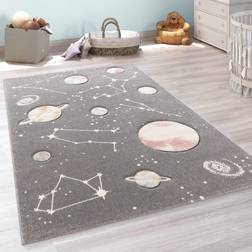 Paco Home Play Rug Area Galaxy with Planets and Stars for Child's Room