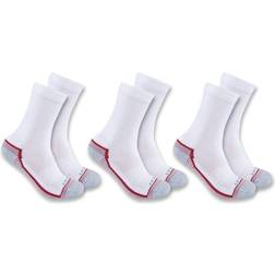 Carhartt Women's 3-Pack FORCE Midweight Crew Socks White