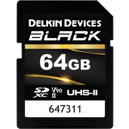 Delkin SD BLACK Rugged UHS-II V90 R300/W250 64GB new Hukommelseskort