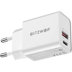 BlitzWolf oplader BW-S20, USB, USB-C, 20W hvid