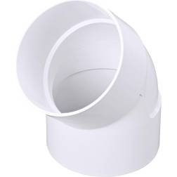 NDS 6P03 6" PVC 45 Degree Elbow Hub by Hub Solvent Weld Fitting, White