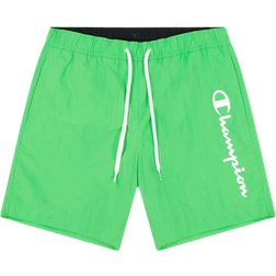 Champion Vertical Print Logo Lettering Board Shorts - Green