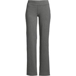 Women's Starfish Mid Rise Straight Leg Elastic Waist Pull On Pants - Charcoal Heather