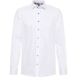 Eterna Comfort Fit Twill Shirt - White