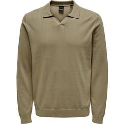 Only & Sons Coby Piké Pullover - Grey/Chinchilla