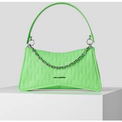 Karl Lagerfeld K/seven Element Monogram Shoulder Bag, Woman, ABSINTHE GREEN, Size: One size