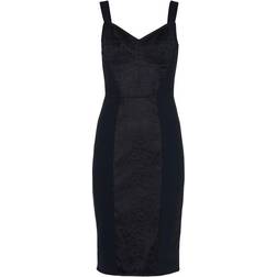 Dolce & Gabbana Lace-paneled bustier dress black