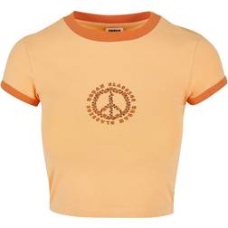 Urban Classics T-shirt av Stretch Jersey Cropped Tee Dam orange