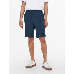 Only & Sons Marineblå jerseyshorts Kjoleblues