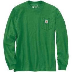 Carhartt Men's Loose Fit Heavyweight Long-Sleeve Pocket T-shirt - Holly Green Heather