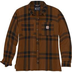 Carhartt womens midweight flannel long sleeve plaid shirt