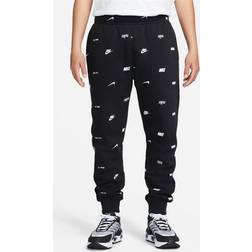 Nike Club Fleece Men's Brushed-Back All-Over Print Joggers Black