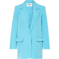 Only Women's Long Blazer - Blue/Cyan Blue