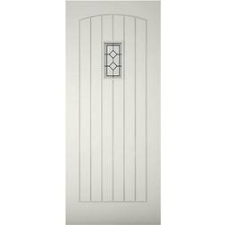 B&Q Diamond Bevel External Door R, L (90.7x212.5cm)