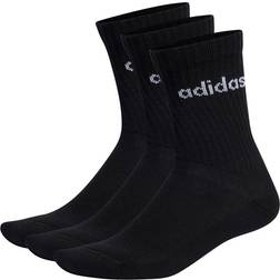 Adidas Linear Crew Cushioned Socks 3 Pairs Black/White Unisex