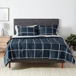 Amazon Basics Lightweight Bed Linen Blue (228.6x218.4cm)