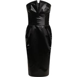 Maison Margiela Corset Satin Midi Dress - Black