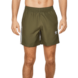 adidas Originals 3 Stripes Swim Shorts - Green