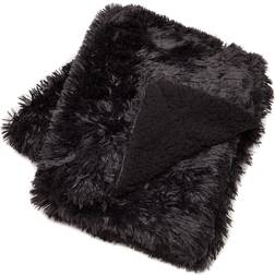 Solid Faux Blankets Black (165.1x127cm)