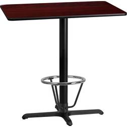 Flash Furniture XU-MAHTB-2442-T2230B-3CFR-GG Mahogany Laminate Top Dining Table