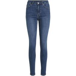 Vila Normalhöga Skinny Fit-jeans Blå