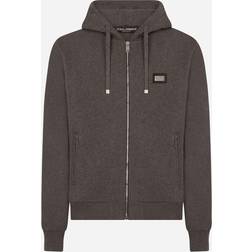 Dolce & Gabbana Cotton jersey hoodie melange_grey