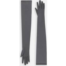 Dolce & Gabbana Long stretch jersey gloves grey