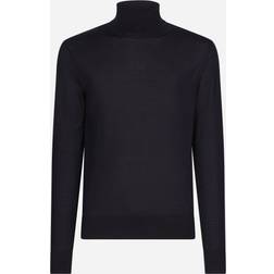 Dolce & Gabbana Cashmere and silk turtleneck sweater blue