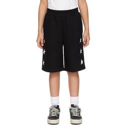 Kid's Star Printed Shorts - Black