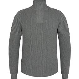 Engel Extend Knitted Sweater with Zipper - Gray Melange