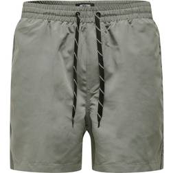 Only & Sons Plain Swimming Trunks - Grey/Castor Grey